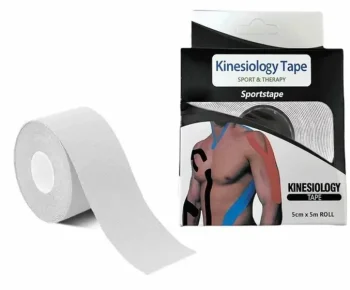 Bandagem Elástica Kinesiology Ktape Adesiva 5cm X 5m Branco – SPMIlk