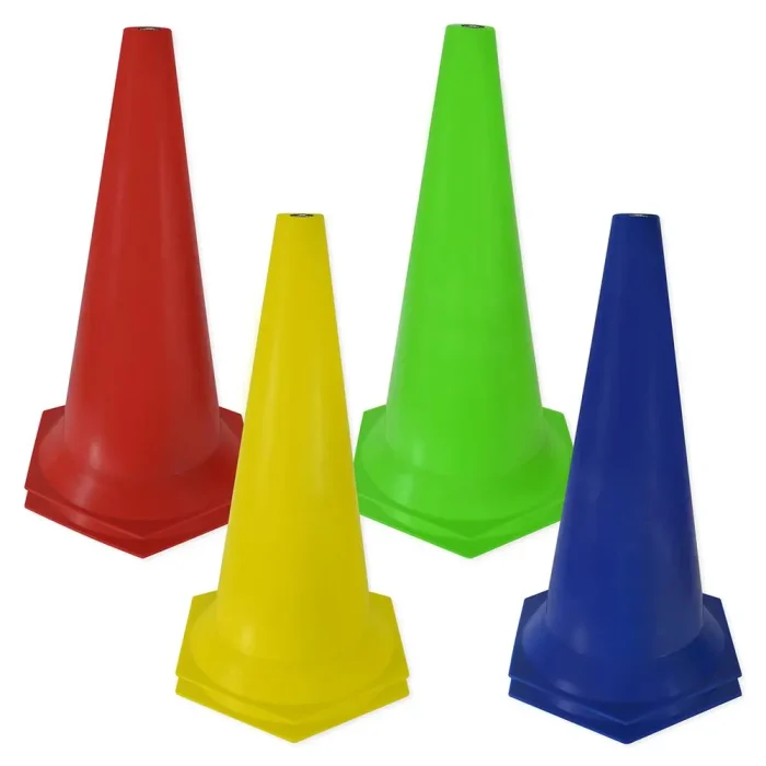 Kit 8 Cones de Marcação de Plástico Muvin - 50cm - Treinamento Funcional, Agilidade e Fortalecimento