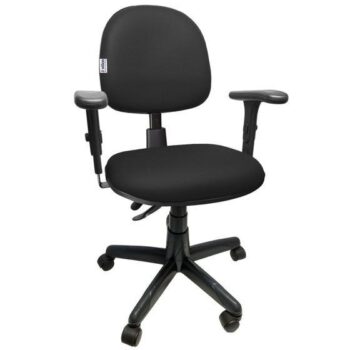 Cadeira Giratória Executiva Ergonômica Com Regulagem Back System NR17 Para Escritório Material Sintético Preto – STILOS MOVEIS CORPORATIVOS