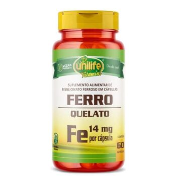 Ferro Quelato 60 Cápsulas 500mg – Unilife – Unilife Vitamins