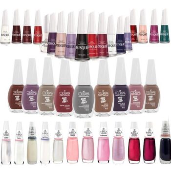 Kit 30 Esmaltes, 10 Colorama, 10 Impala, 10 Risque Atacado