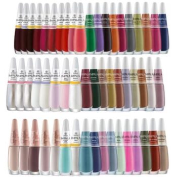 Kit Esmalte Impala Cor Da Moda 1a. 2a. E 3a. Clarinhos, Vermelhos E Bailarina C/ 50 Cores