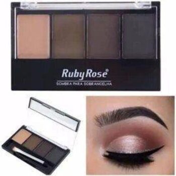 Trio Sombras Para Sobrancelha 3 Cores Com Primer Ruby Rose BH – 9354