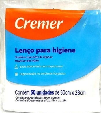 Lenço Para Higiene 30 X 28cm Pacote C/50 Unidades – Cremer