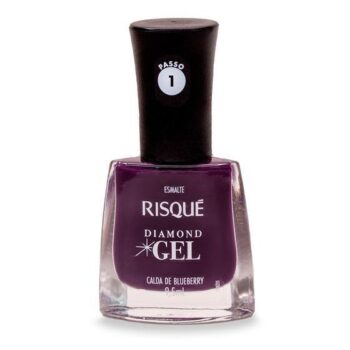 Esmalte Risqué Diamond Gel Cor Calda De Blueberry 9,5ml