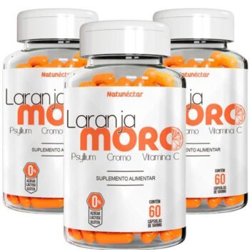 Kit 3 Potes Laranja Moro Suplemento Alimentar Natural 180 Capsulas Extrato Premium Thermo Natunectar – Natunéctar