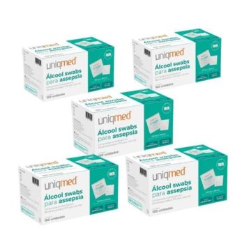 Álcool Swab 70% Uniqmed Lenço Para Assepsia – Kit Com 500un