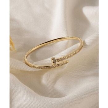 Bracelete Feminino Prego Cravejado Gold Summer – Fabiana Haverroth