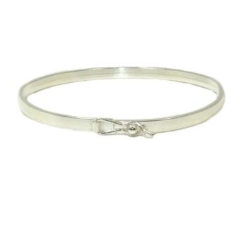 Bracelete Feminino Prata 925 Oval Fio Quadrado – Lojas La+Ny