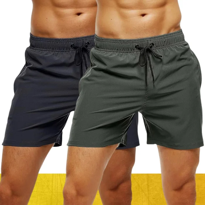 Kit 2 Shorts Tactel Bermudas Academia Treino Corrida Masculina TRAINING 719 - Iron
