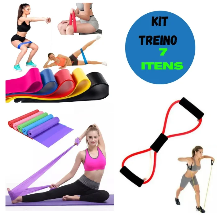 Kit Treino com 7 Produtos Academia em Casa - Zaya